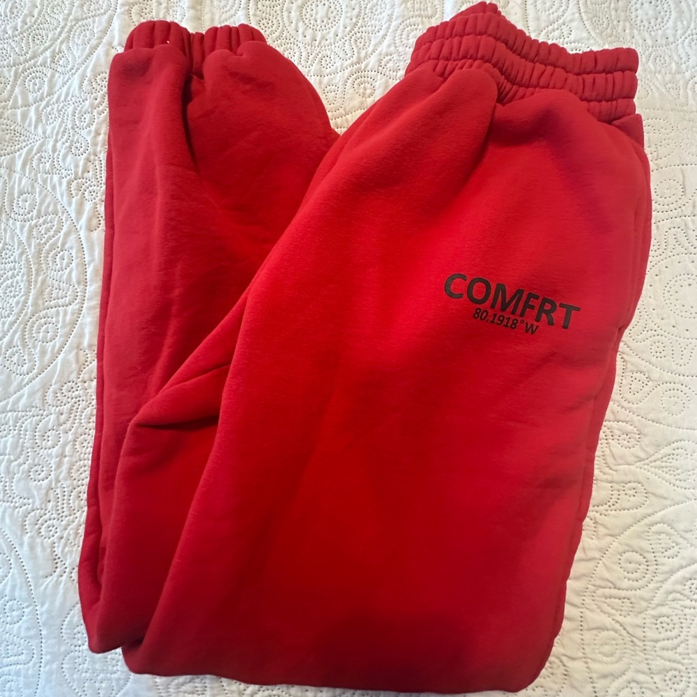 Comfort Red Jogger Sweatpants